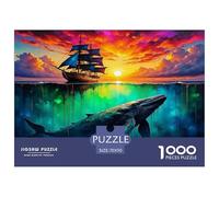 Whale1000Piece JigsawPuzzlesAnimal Whales ForAdult Colourful Brainteasing Age12+byth ThemeFlowersandBirds Brainteasing Adults Jigsaw Puzzle 70x50cm/1000pcs