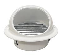 whalebee 4" Round Louvered Vent 6" Dryer Vent Hood White Yellow Stainless Steel Ventilation Grill Hood With Fine Mesh Screen Wall Vent Cap Headwind Prevention