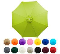whalebee Market Umbrella Canopy Replacement2m,2.7m,3m Outdoor Table Patio Umbrella Replacement Canopy, Waterproof Sunscreen For 6 Ribs, 8 Ribs Strong Thick Polyester(Light green,2.8m - 8Ribs)