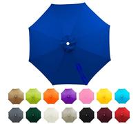 whalebee Market Umbrella Canopy Replacement2m,2.7m,3m Outdoor Table Patio Umbrella Replacement Canopy, Waterproof Sunscreen For 6 Ribs, 8 Ribs Strong Thick Polyester(Blue,3m - 8Ribs)