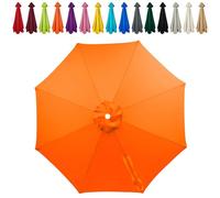 whalebee Replacement Canopy For Patio Umbrella, 7.5ft 8.8ft 9ft 10ft Umbrella Replacement Canopy For 6 Ribs 8 Ribs For Outdoor Garden Table Market Yard Sand Poolside(Orange,2m - 8Ribs)