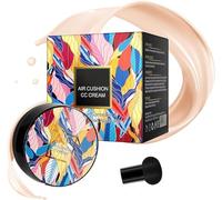 Whalegrass Air Cushion CC Cream, Whale Grass Make Up, Mushroom Head Air Cushion CC Cream, BB Cream Foundation, Moisturizing Concealer, Long-lasting and Sweat-Proof (Ivory White, 20g)