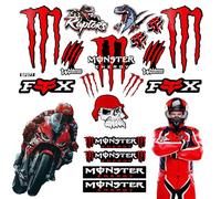 WhaleO Monster Energy Sticker Reflective Sticker Waterproof Sticker Motorcycle Car Cool Monster Energy Sticker for Motorcycles, Motorcycle Helmet, Skateboard, Car and Off-Road Motorcycles