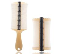 WhaleO Pack of 2 Dandruff Comb, Scab Comb, Adult Plastics, Lice Comb, Human Nit Comb, Extra Fine Children's Comb, Psoriasis, Scalp Comb, Sebum for Women, Men, Children and Pets, Brown