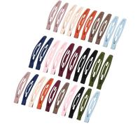 WhaleO Pack of 30 Hair Clips Women Girls 6 cm Hair Clip Colourful Metal Hair Clip for Fine Hair Clips Women's Hair Clip Clips Hair Styling Accessories Hair Making Salon Supplies