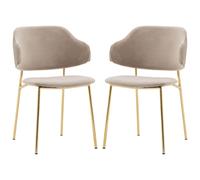 whaler taupe fabric dining chairs in pair