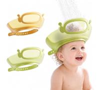 Whalera Baby Shower Cap, 2 Pack - Reversible Baby Hair Washing Shield | Keep water and foam away from little faces: among baby bath products, this shampoo cap adds a clear view and guided rinsing.