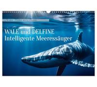 Whales and dolphins - intelligent marine mammals UK-Version (Wall Calendar 2026 DIN A3 Landscape), CALVENDO 12 Month Wall Calendar