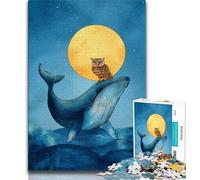 Whales And Owls 1000 Piece Jigsaw Puzzles,Challenging Game And Family Play for Is Ideal As A Gift for The Whole Family (75x50cm)