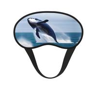 Whales at sea Blackout Sleep Mask,Soft Polyester, Anti-Light, Stylish,Suitable for Men and Women,for Daily Work and Outdoor Travel.