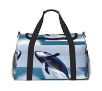 Whales at sea It is a hand-held crossbody travel bag with large capacity and multi-functions, a must-have for outdoor travel