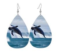 Whales at sea Teardrop earrings are perfect for holiday gatherings parties or family dinner decorations.
