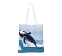 Whales At Sea Totes. Lightweightcanvas, Double Handles, Stylish Women'S Tote Bag, Perfect For Shopping, Work And Everyday Carry.
