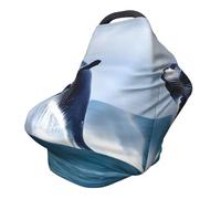 Whales at sea Versatile full-print Stroller Chair Cover/Nursing Cover, specially designed for your baby