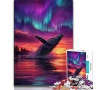 Whales at Sunset 1000 Piece Jigsaw Puzzles,Challenging Game And Family Play for Is Ideal As A Gift for The Whole Family 50x75cm