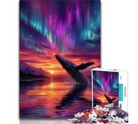 Whales at Sunset Adult Jigsaws 1000 Piece,Educational Game Challenge Toy Wall Decoration Unique Birthday And Xmas Gifts (50x75cm)