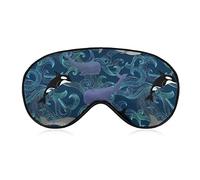 Whales Beautiful Ocean Giants Eye Mask with Adjustable Strap for Men and Women Night Sleeping Travel Nap