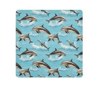 Whales in Sea Camera Wrap Cloth, Squares Magic Self-Adhesive Cloth for Lens Camera Anti-Scratch Lens Protector Makeup Wrap Cloth Bag 21.7" x 21.7"