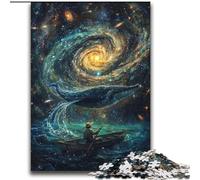 Whales in Space Jigsaw Puzzles for Teenagers 2000 Pieces, Educational Toy Funny Family Games Unique Home Decor (70x100cm)