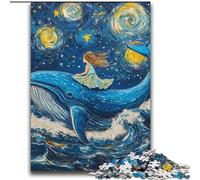 Whales in The Night Sky 2000 Piece Jigsaw Puzzles for Adults Gifts, Stress Reliever Staycation Kill Time Enhance Love between Couples (70x100cm)