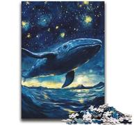 Whales in The Night Sky Jigsaw Puzzles for Adults 2000 Piece,Challenging To Complete But Fun And Humorous Unique Home Decor And Gifts (70X100cm)