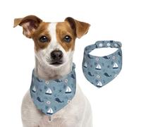 Whales On Long Ocean Voyages Dog Bandana Adjustable Pet Triangle Bib Dog Scarf Kerchief Accessories For Dogs And Cats M