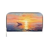 Whale's Tail Leather clutch bags zipper wallets and card holders are perfect for travel or daily use, Whale's Tail, One Size