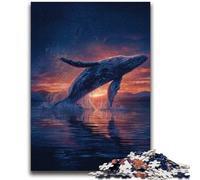 Whales Under The Night Sky 2000 Piece Jigsaw Puzzles for Adults,Family Game Stress Reliever Difficult Challenge Artists Collection,Fine Art (70X100cm)