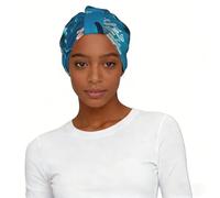Whales under the sea Elastic Headscarf Hat - Soft Breathable Polyester Turban Non Slip Sleep Cap for Daily Use