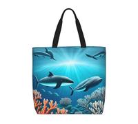 Whales under the sea It is a convenient one-shoulder bag, suitable for shopping, traveling, and daily life needs.