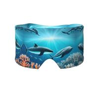 Whales Under The sea Printed Sleep Eye and Ear Masks (26.8Ã-4.3 inches) Suitable for Travel, Yoga, Deep Rest Indoor and Outdoor