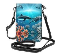 Whales under the sea Printed Women's Crossbody Phone Bag - Perfect for Travel and Shopping