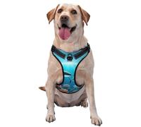 Whales Under The sea Small Printed pet Traction Vest - Ideal for Dog Walking, Hiking, Daily Travel