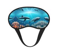 Whales Under The sea Universal Lightweight Eye Mask: Great for Travel, Office Naps and Shift Work. Provides a Comfortable Sleeping Environment