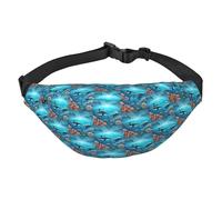 Whales Under The Sea Waist Bag. Lightweight And Waterproof, Suitable For Travel And Daily Use, Fashionable Design, For Men And Women.