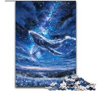 Whales Under The Starry Sky 1000 Piece Jigsaw Puzzle for Adults And Teenagers, Toys Educational Games Stress Relieving Wishlist with Santa Claus (26x38cm)