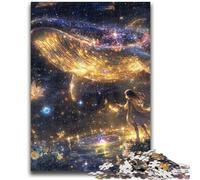 Whales Under The Starry Sky 1000 Piece Jigsaw Puzzles for Adults,Challenging To Complete But Fun And Humorous Birthday Present,Gifts,Wall Art (38x26cm)