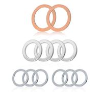 WHALETAIL 12PCS Transfer and Differential Fill/Drain Plug Gaskets, Replace # 90430-18008 12157-10010 90430-24003, Fit for Toyota Lexus 4 Runner Land Cruiser Tundra Tacoma FJ Cruiser Highlander RAV4