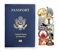 WHALEZON 5 Pack Clear Passport Cover, Transparent Plastic Passport Protector, Clear, Travel Wallet
