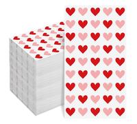 Whaline 100Pcs Valentine's Day Guest Napkins Red Pink Heart Paper Napkin Disposable Dinner Hand Towel Napkin for Home Kitchen Bathroom Powder Room Wedding Birthday