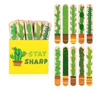 Whaline 101Pcs Back to School Cactus Flip Name Sticks with Carton Talking Flip Name Sticks Teacher Student Grouping Tally Stick Name Tags for Home Classroom Educational Learning Activities Supplies