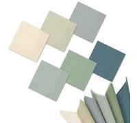 Whaline 120Pcs Green Blue Cocktail Napkin 6 Gradient Color Paper Napkins Sage Green Milky White Disposable Dinner Napkins for Wedding Baby Shower Supplies