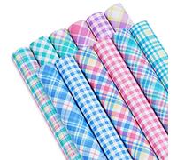Whaline 12Pcs Multicolor Easter Faux Leather Sheets, Mixed Colorful Plaids & Checks, 8 x 12 Inch, DIY Crafts & Party Decorations