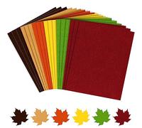 Whaline 18Pcs Fall Felt Fabric Sheets 6 Colors Soft Thick Assorted Fall Colors Craft Felt Pack for Autumn Thanksgiving Halloween DIY Craft Sewing Patchwork Art Projects, 7.9 x 11.8 Inch