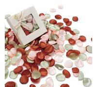 Whaline 300Pcs Silk Rose Petals with Box Sage Olive Green Champagne Artificial Flower Petals for Bridal Shower Wedding Aisle Table Centerpieces Reception Tables Romantic Night Decoration