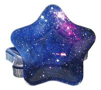 Whaline 40Pcs Star Paper Plates Galaxy Space Disposable Plates Colorful for Holiday Birthday Wedding Tableware Decorative, 7.1 x 6.7 Inch