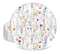 Whaline 40Pcs Wildflower Paper Plates 9 Inch Disposable Spring Floral Dessert Plate Decorative Dinner Plates for Summer Picnic Birthday Wedding Bridal Shower Baby Shower Party Decoration