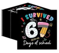 Whaline 50 Pcs 6 7 Meme Back to School Luncheon Napkins Disposable Paper Napkin Decorative Black Funny Six Seven Dessert Dinner Hand Napkin for First Day of School Home Party Table Supplies Decor