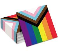 Whaline 50 Pcs Gay Pride Paper Napkin Disposable Luncheon Napkins LGBT Rainbow Flag Decorative Dinner Napkin for Home Party Tableware Supplies