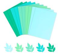Whaline 50 Sheet 8.5 x 11 Inch Teal Blue Card Stock Paper 5 Solid Macaron Blue Colors Cardstock Paper Cyan Turquoise Core Scrapbook Crafts Paper for Print DIY Art Making School Office Supplies, 65lb